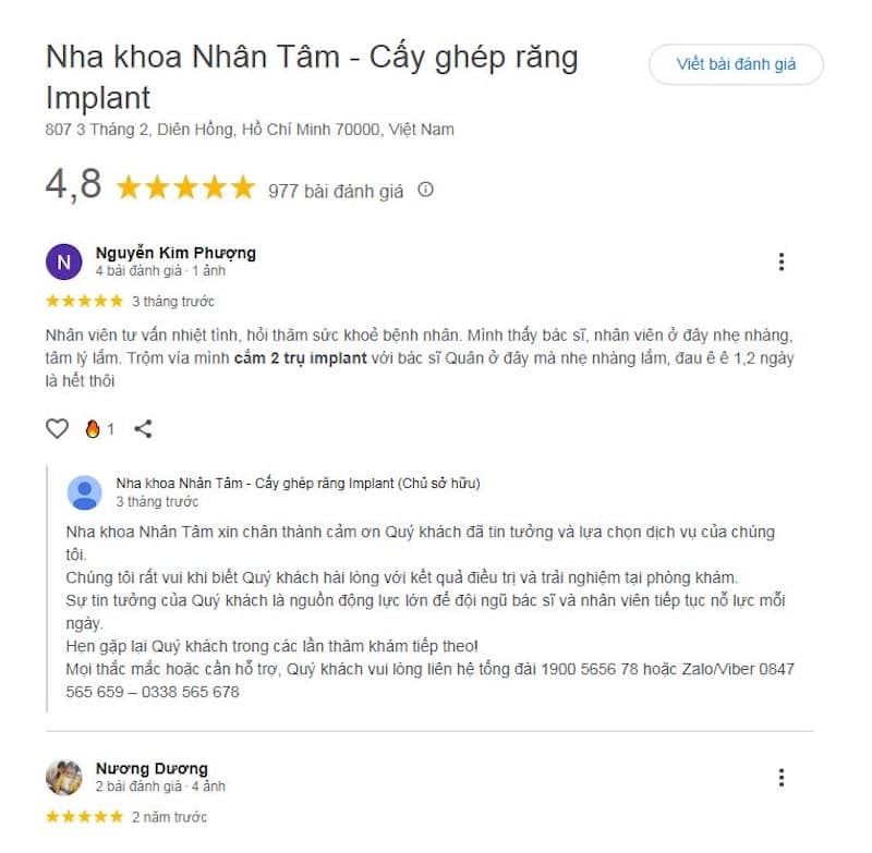 nha khoa cấy ghép implant hiện đại quận 10